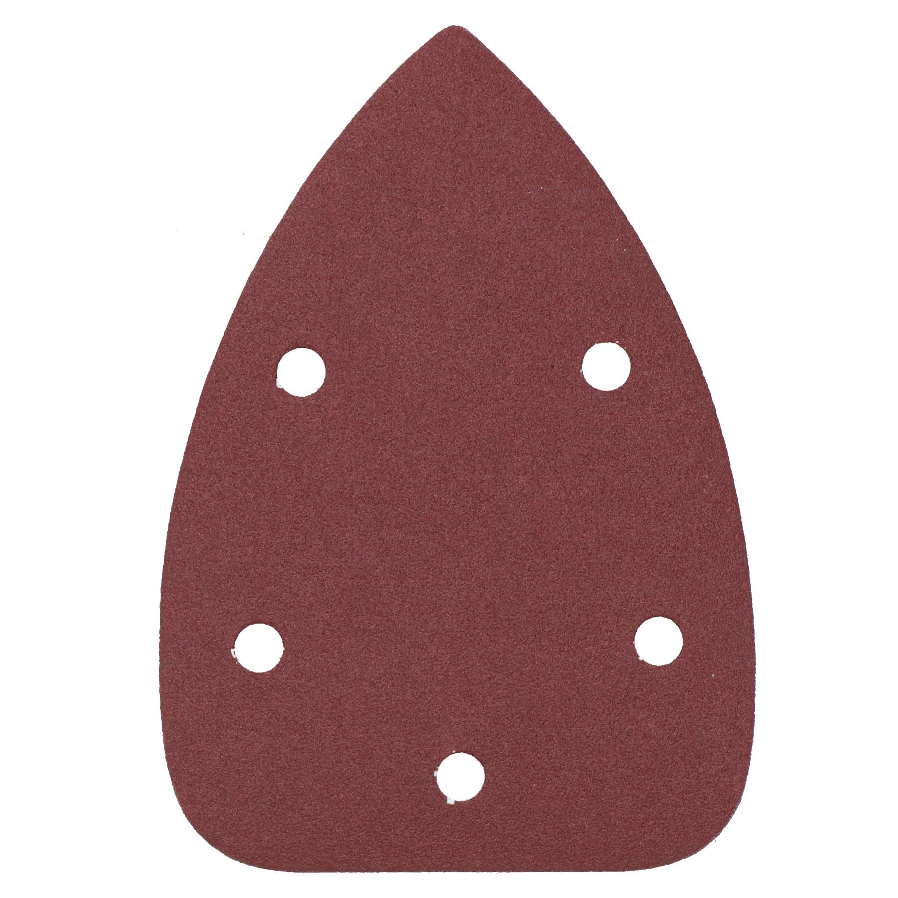 Hook And Loop Detail Sanding Pads Discs 140mm Triangular 120 Grit Fine 25pc