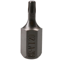 T20 – T60 Torx Star Male Bits With 10mm Shank 30mm or 75mm Length