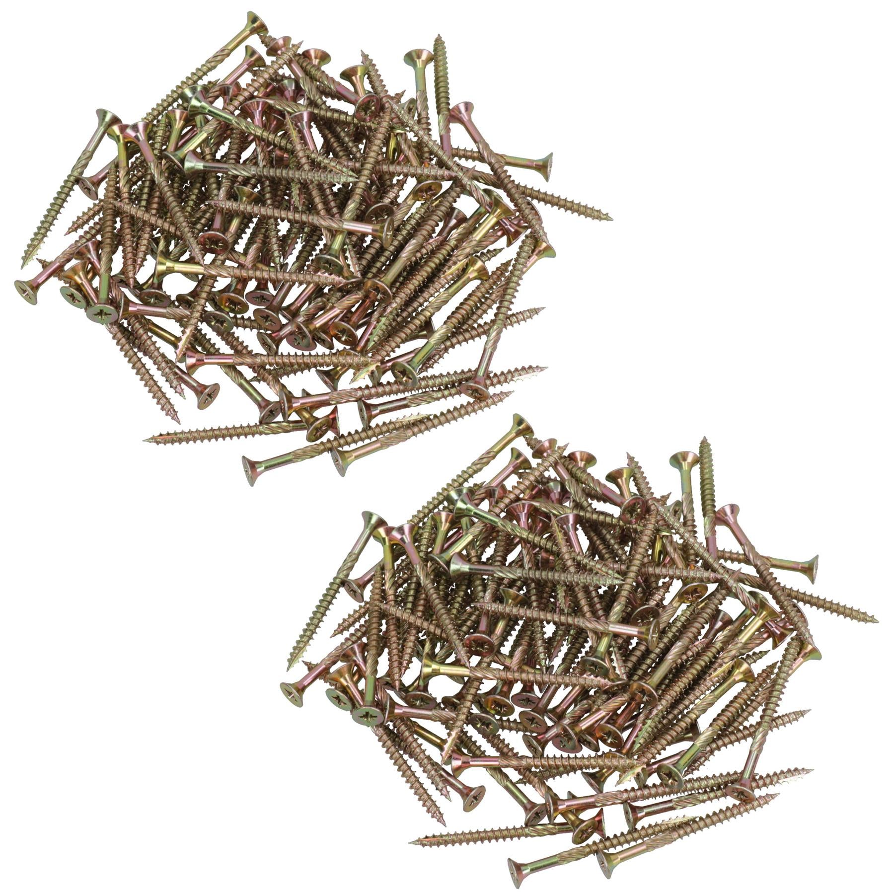 Countersunk Wood Screws 5.0 x 60mm Serrated Edge Prevent Splitting PZ2