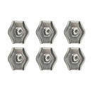 4mm / 6mm Simplex Wire Rope Clamps Grip Zinc Plated Cable Loop Clamp
