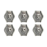4mm / 6mm Simplex Wire Rope Clamps Grip Zinc Plated Cable Loop Clamp