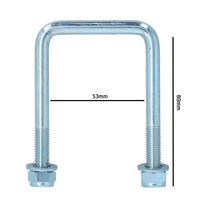 M10 U-Bolt N-Bolt 53mm x 80mm High Tensile for Boat Trailers
