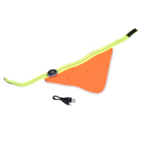M/L Flashing Reflective Dog Bandanna 3 Light Settings For Dog Walking At Night