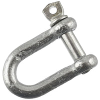D Shackle Dee Link M6 - M12 Galvanised Steel Lifting Towing Rigging Pin Loop