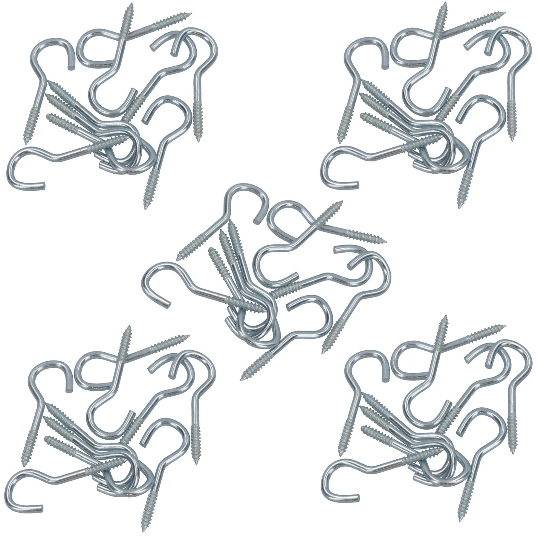 Screw Hook Fasteners Hangers Zinc Coated Finish 12mm Dia 45mm length