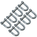 Galvanised D Shackle 6mm with Countersunk Pin Chain Link Chandlery