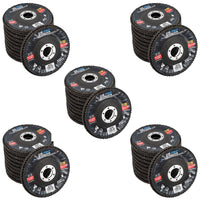 60 Grit Medium Flap Disc Calcined Aluminium Sanding Wheels Discs Type 29 10pk