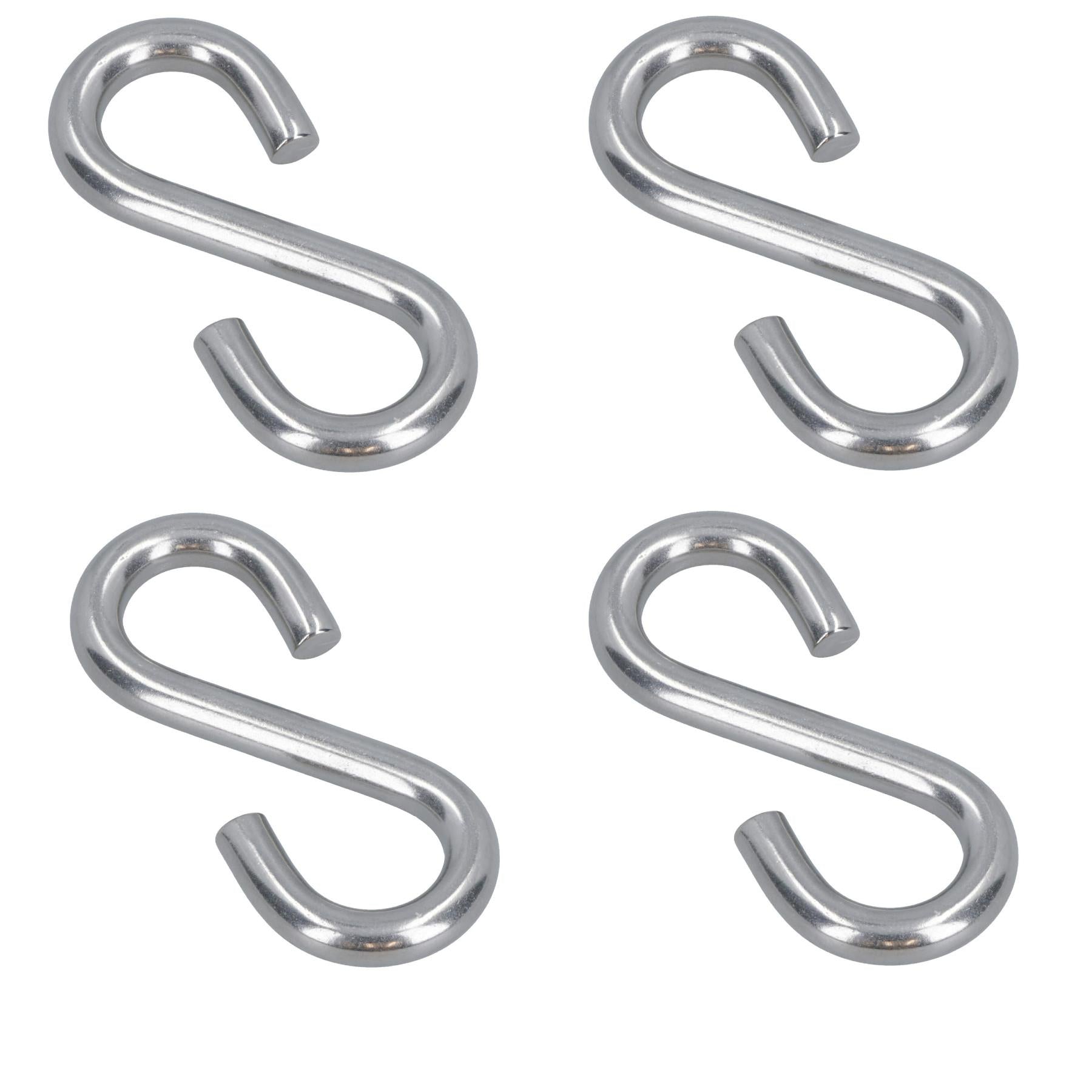 S Hook Hanging 6mm Stainless Steel Marine Grade Kitchen Pan Hanger Clothing