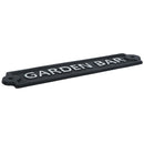 Garden Bar Sign Cast Iron Sign Plaque Wall Door Fence Gate Post House Yard Pub