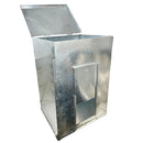Coal Wood Feed Bunker Fuel Storage Container Galvanised Steel 150kg Capacity