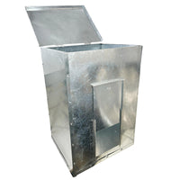 Coal Wood Feed Bunker Fuel Storage Container Galvanised Steel 150kg Capacity