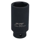 30mm 1/2" Drive Double Deep Metric Impact Socket Single Hex By BERGEN AT597