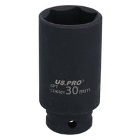 30mm 1/2" Drive Double Deep Metric Impact Socket Single Hex By BERGEN AT597