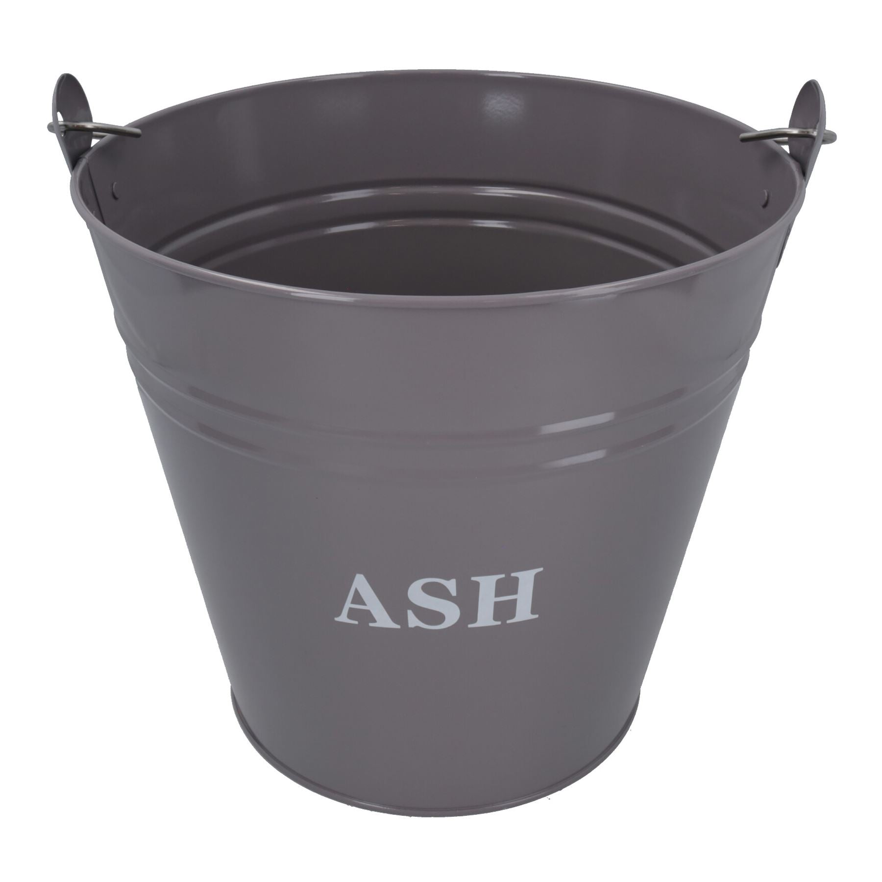 Coal Bucket & Lid Grey Metal Ash Tidy Bin Coal Carrier Fire Log Burner Kindling