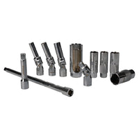 3/8" Drive Glow Spark Plug And Sensor Socket Set Glowplug Sparkplug 11pc