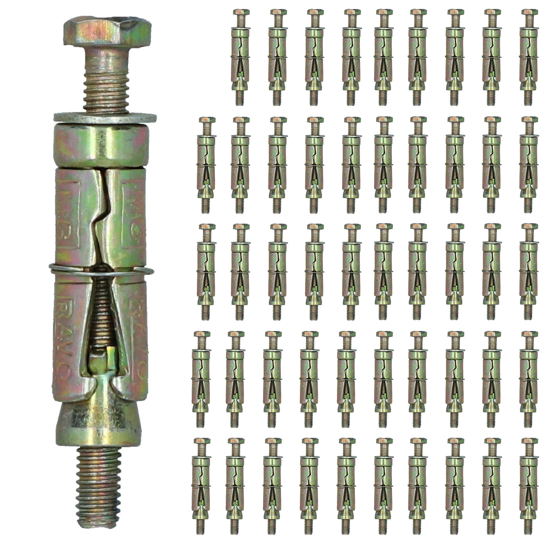 M6 6mm x 60mm Expansion Rawl Bolt for Masonry Sleeve Anchors Fastener