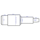 Trailer Extended Stub Axle for 1in Shaft for Taper Bearing Hubs HD Weld On
