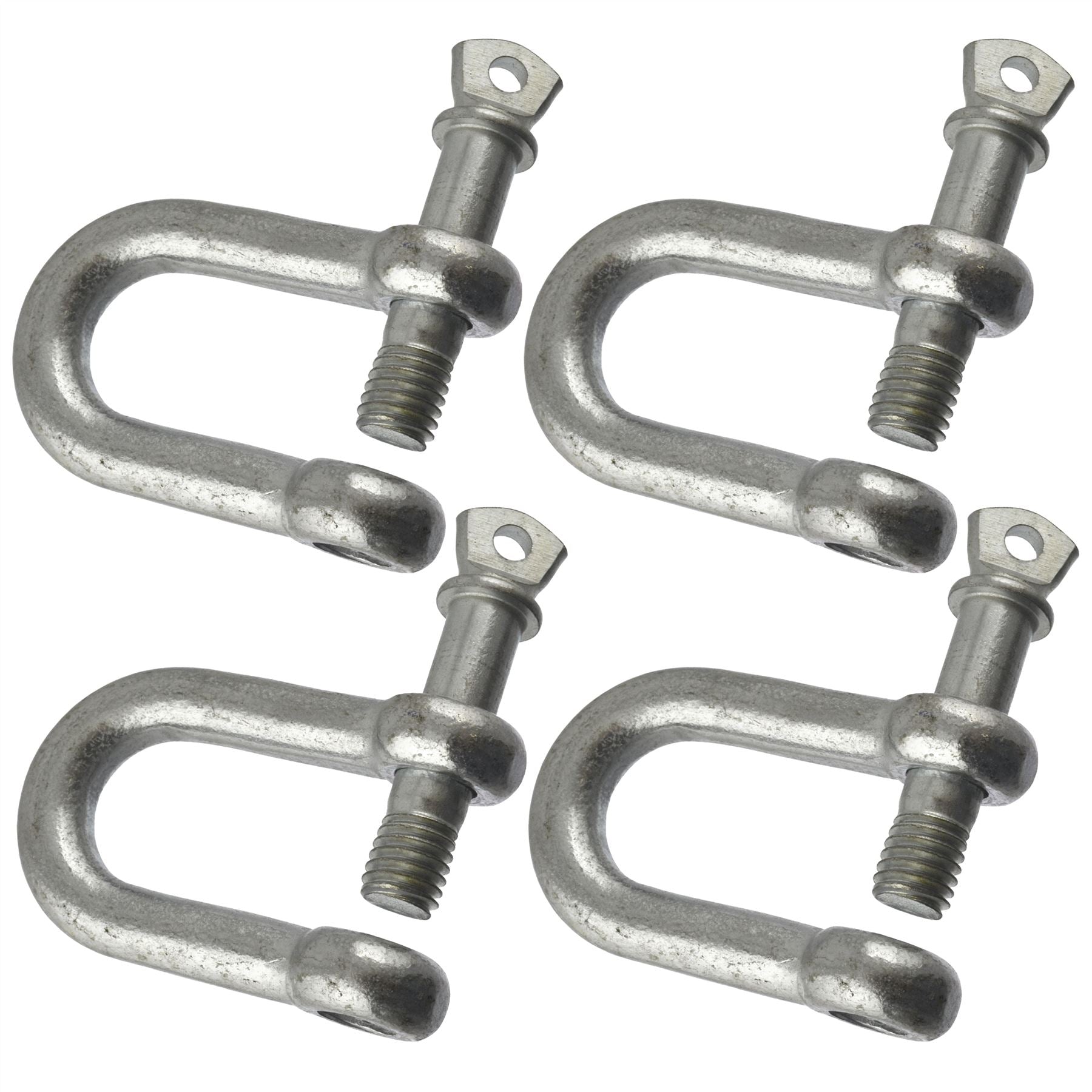 D Shackle Dee Link M6 - M12 Galvanised Steel Lifting Towing Rigging Pin Loop