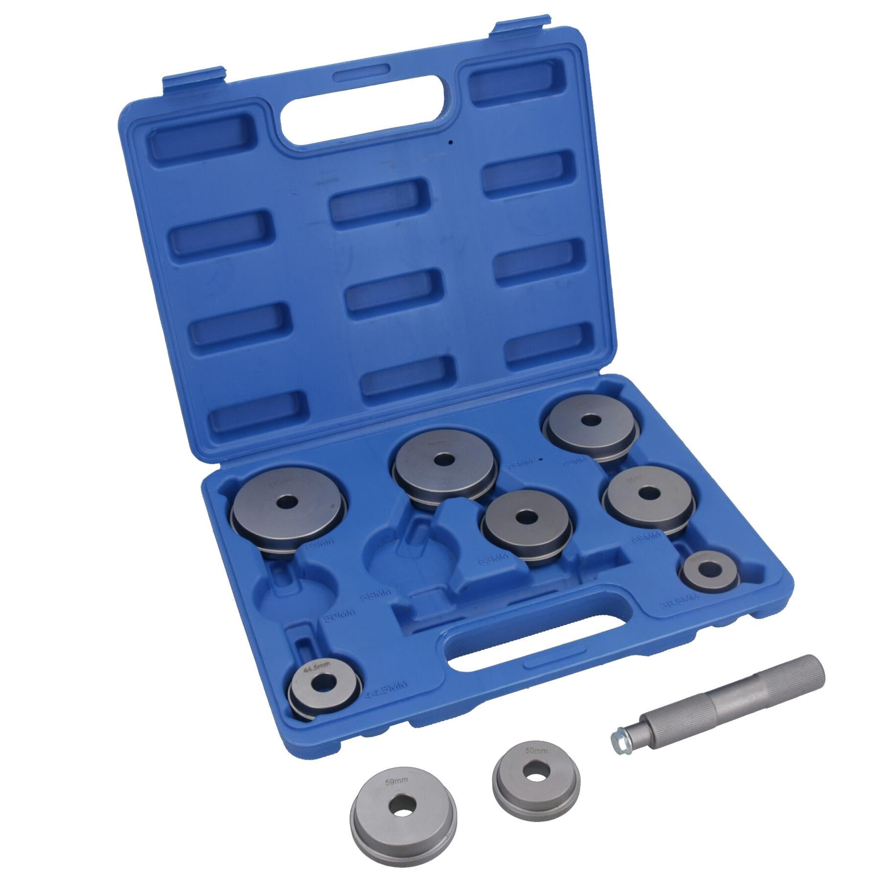 Bearing race and seal driver 10pc kit aluminium 40 - 81mm U S PRO