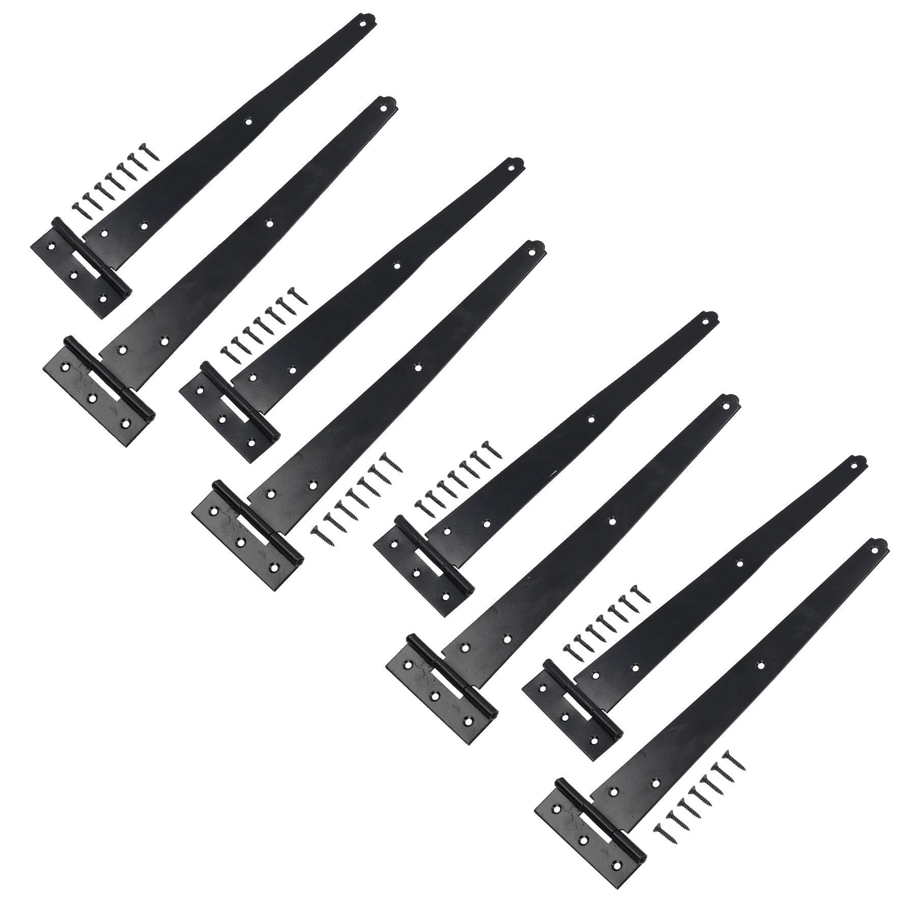 12” (300mm) Heavy Duty T Tee Hinges for Doors + Gates with Fixing Screws