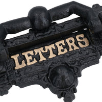 Letter Post Mail Box Slot Flap Plate Cast Iron Wall Front Door Gate Home House