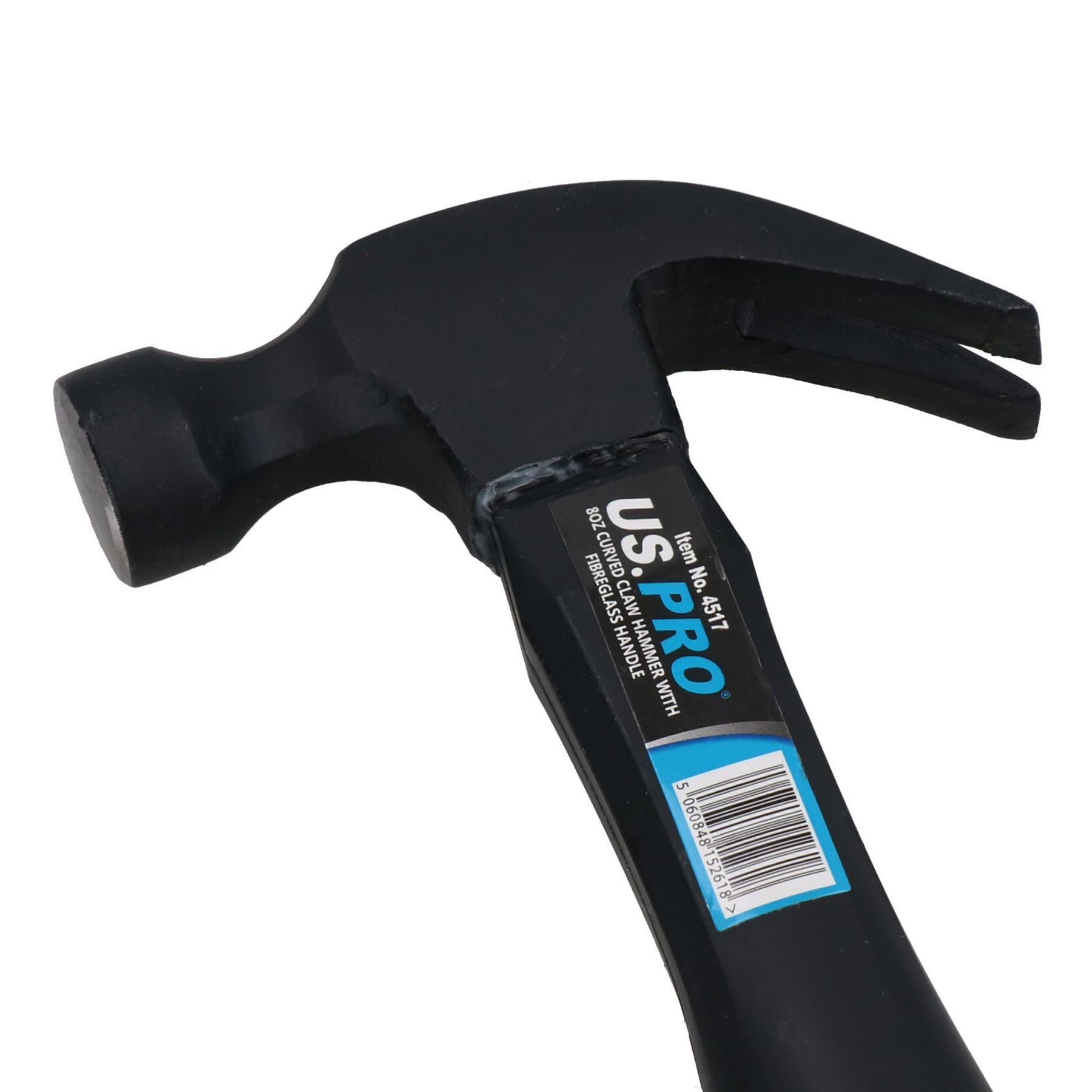 Curved Claw Hammer with Fibreglass Handle Nail Screw Remover 8oz 16oz 20oz
