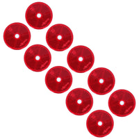 Red Round Circular Reflectors for Driveway Gate Fence Posts Trailer Rears