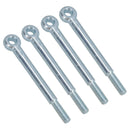 M6 80mm Eye Bolt Single Bolt Zinc Plated Threaded Rings DIN444 Catenary Wire