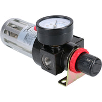 Mini HVLP Gravity Feed Spray Gun 8mm & Inline Moisture Trap Pressure Regulator