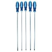 570mm Extra Long Screwdriver Set Magnetic Tips PZ2 PZ3 PH2 PH3 SL8 5pc