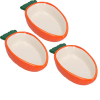 Small Animals Small Lettuce Green Leaf  & Carrot Feeding Bowl Treat Pots