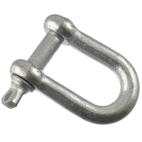 D Shackle Dee Link M6 - M12 Galvanised Steel Lifting Towing Rigging Pin Loop
