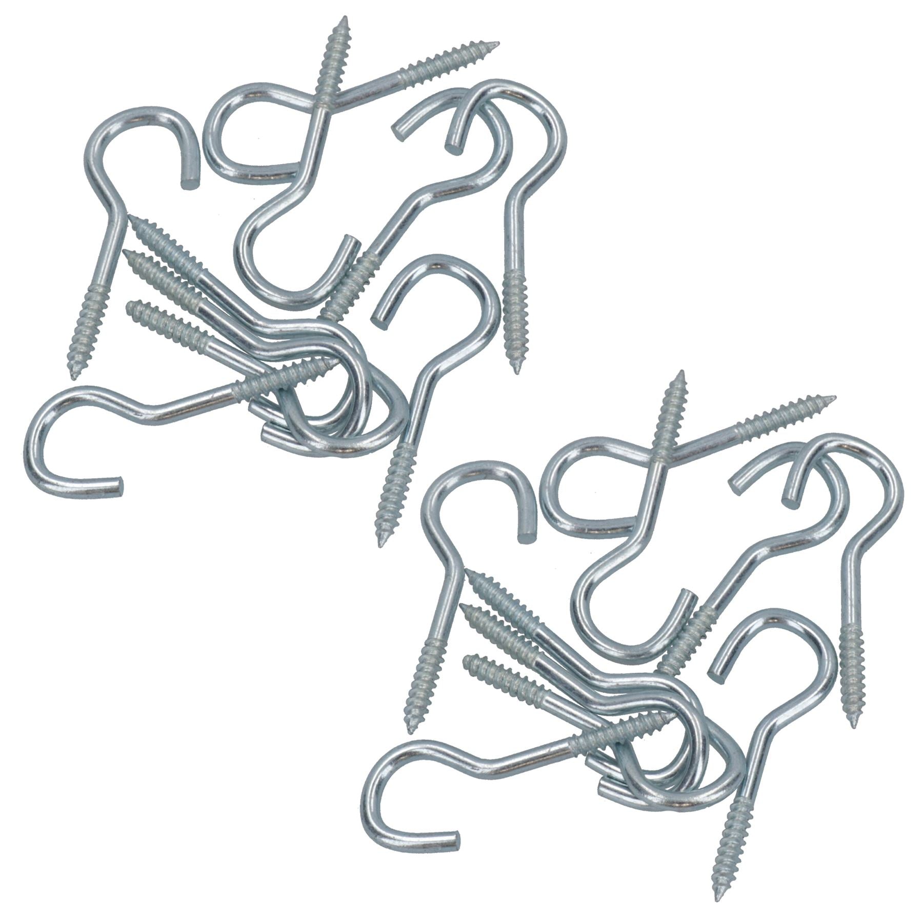 Screw Hook Fasteners Hangers Zinc Coated Finish 12mm Dia 45mm length