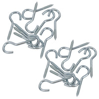 Screw Hook Fasteners Hangers Zinc Coated Finish 12mm Dia 45mm length