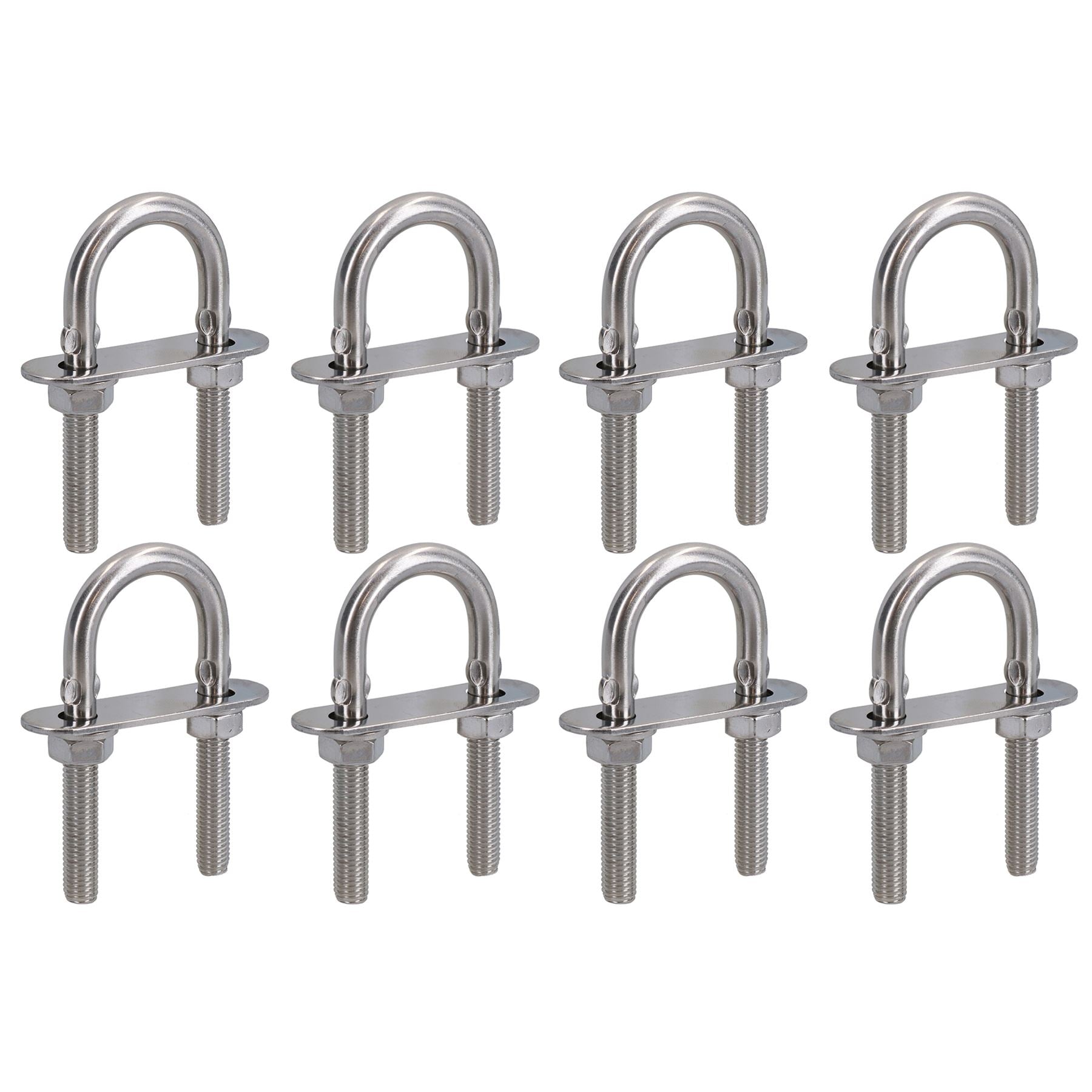 M8 28mm x 75mm U-Bolts / N-Bolts Stainless Steel Marine Grade Boat Trailer