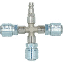 Airline T Piece Cross Type 4 Way EURO Quick Release Fittings for Compressors