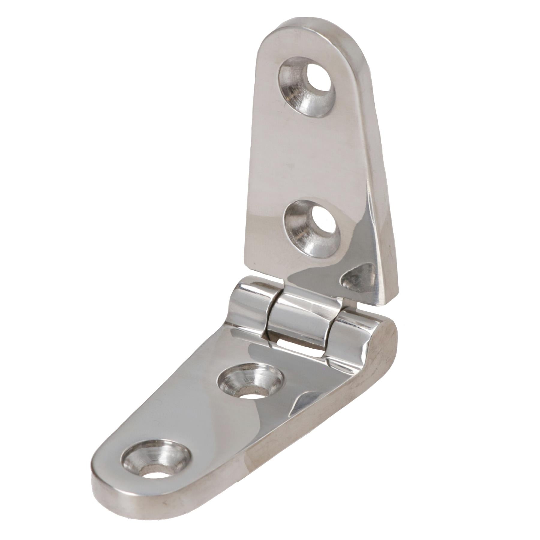 Polished Door Strap Hinge Stainless Steel 27mm x 103mm 316 Marine Cabin