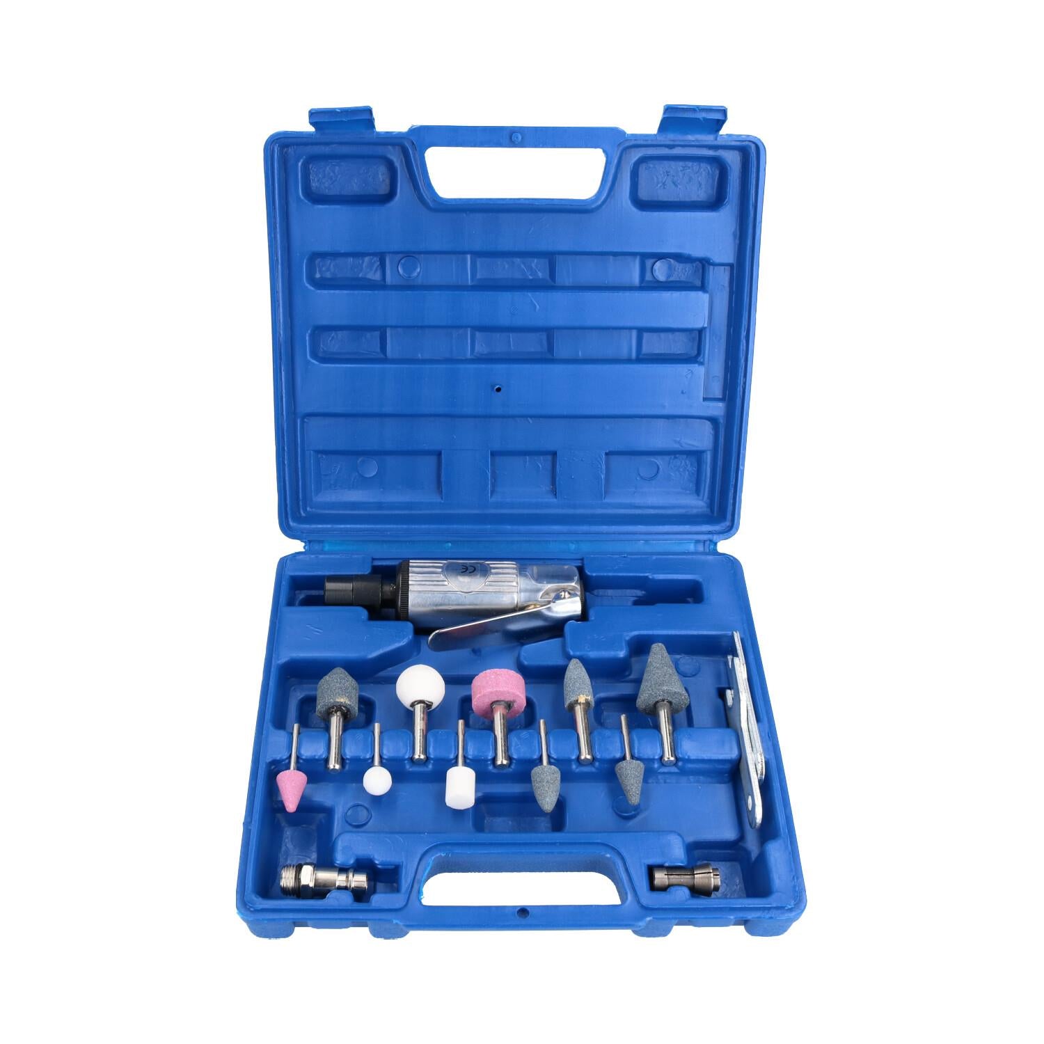 Air Die Grinder Grinding And Accessory Kit With 1/4" and 1/8" Collet 15pc Set