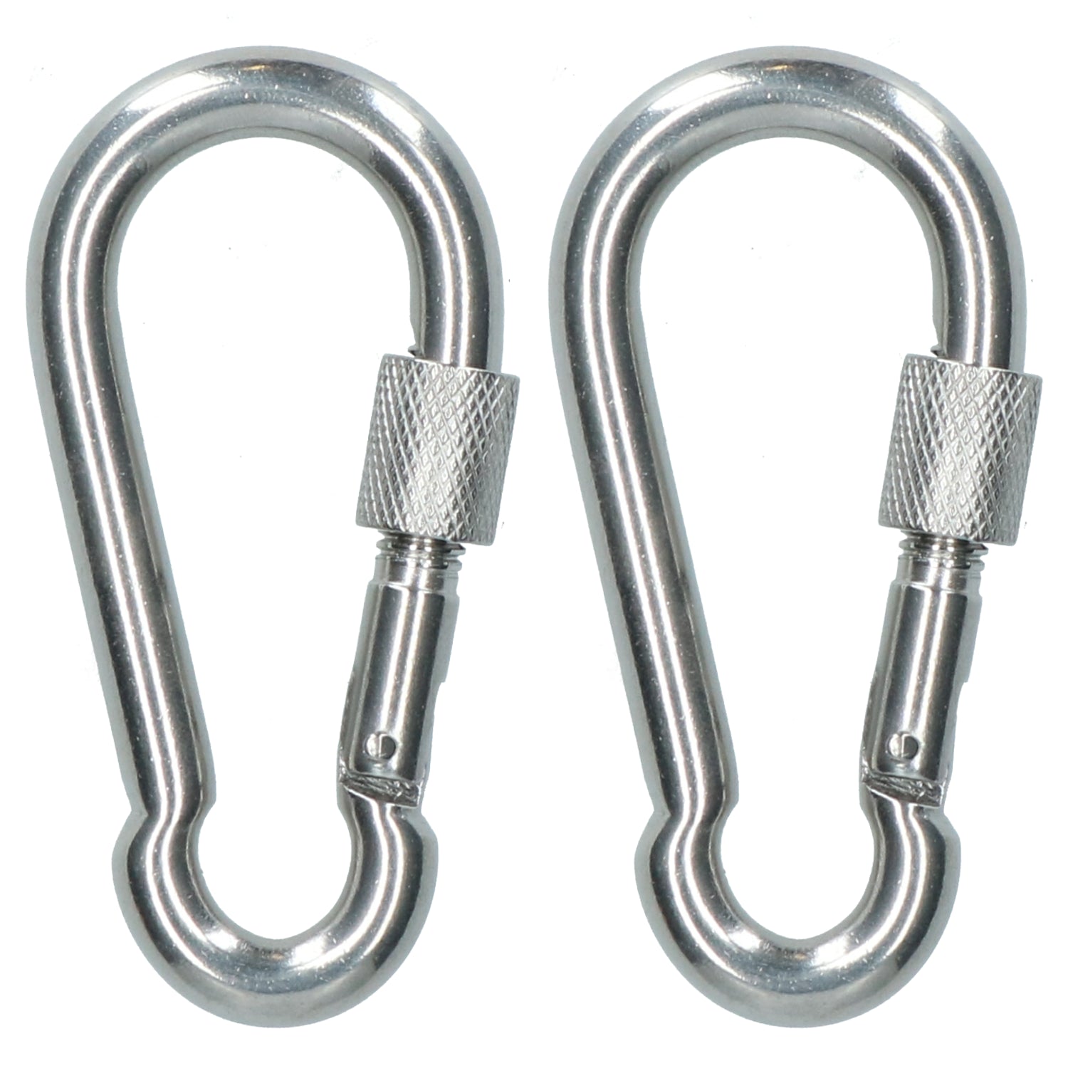 Carabiner Carbine Hook with Screw Gate 8mm MARINE GRADE Stainless Steel
