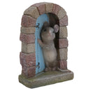 Mouse Door Figurine Statue House Decor Ornament Sculpture Resin Home
