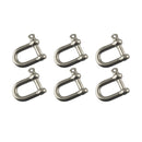 D Shackle Dee Link M6 - M12 Galvanised Steel Lifting Towing Rigging Pin Loop