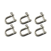 D Shackle Dee Link M6 - M12 Galvanised Steel Lifting Towing Rigging Pin Loop