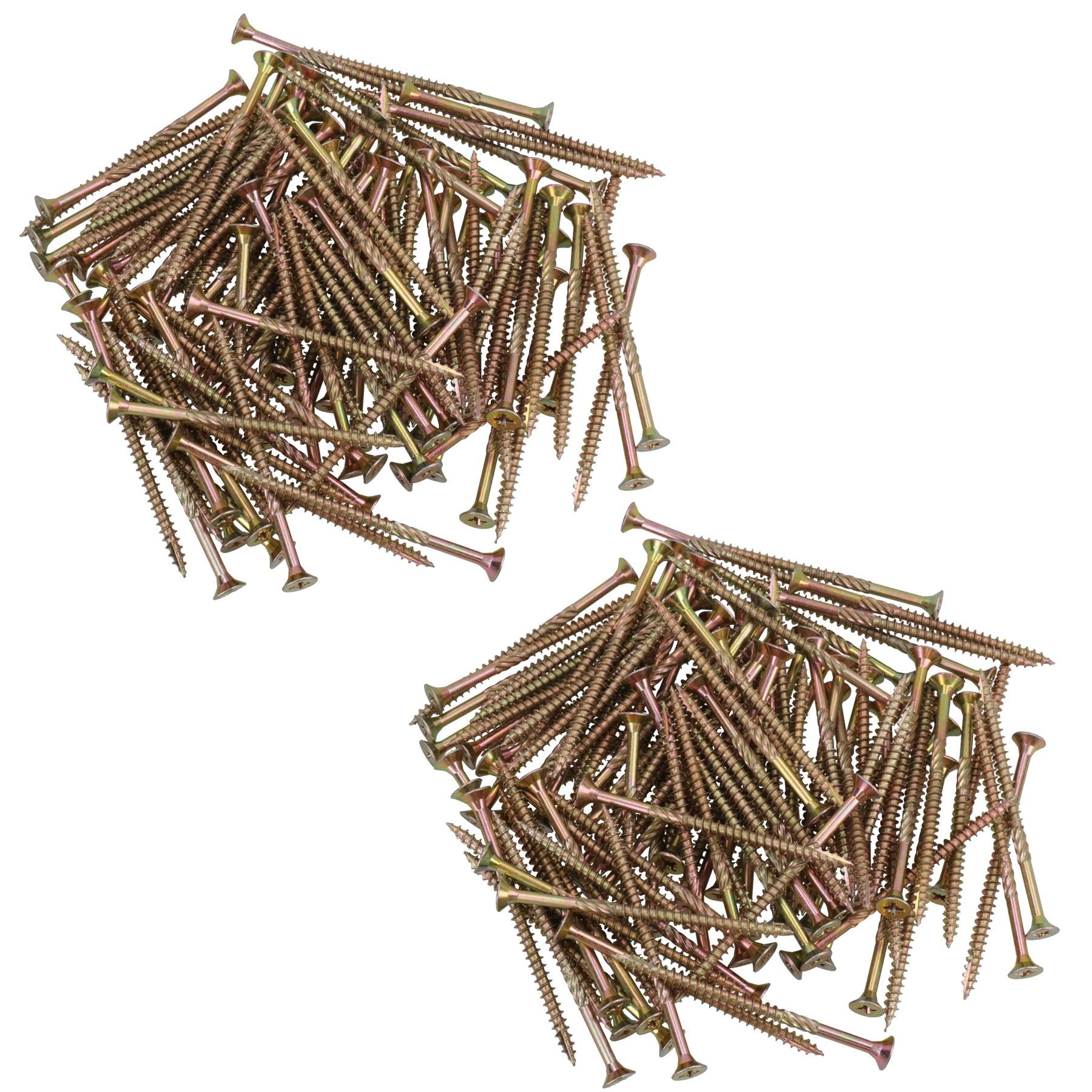 Countersunk Wood Screws 5.0 x 80mm Serrated Edge Prevent Splitting PZ2