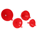 4pc Small Plastic Fuel Funnel Fixed Spouts Suitable For Petrol Diesel Water Oil