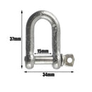 D Shackle Dee Link M6 - M12 Galvanised Steel Lifting Towing Rigging Pin Loop