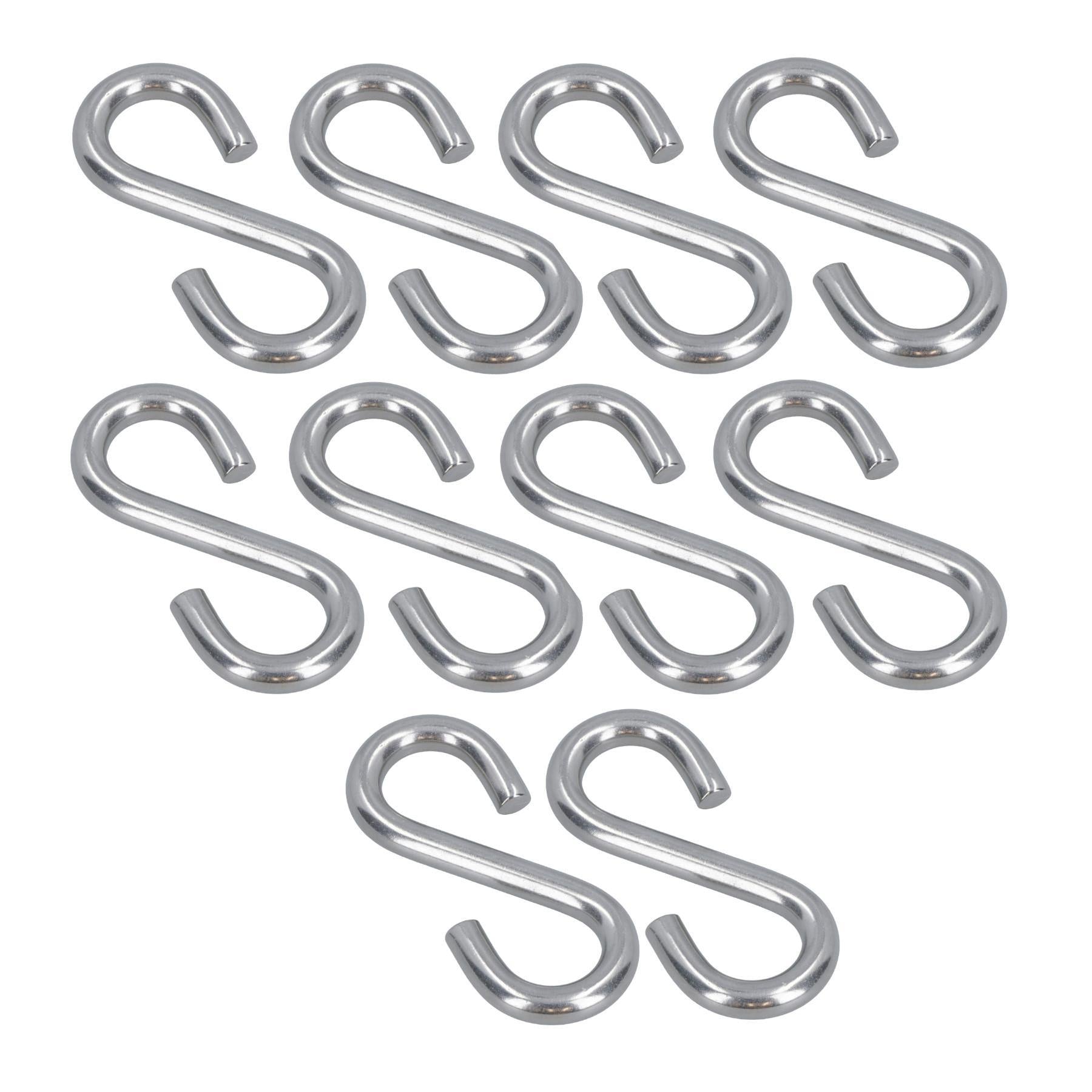 S Hook Hanging 9.5mm Stainless Steel Marine Grade Kitchen Pan Hanger Clothing