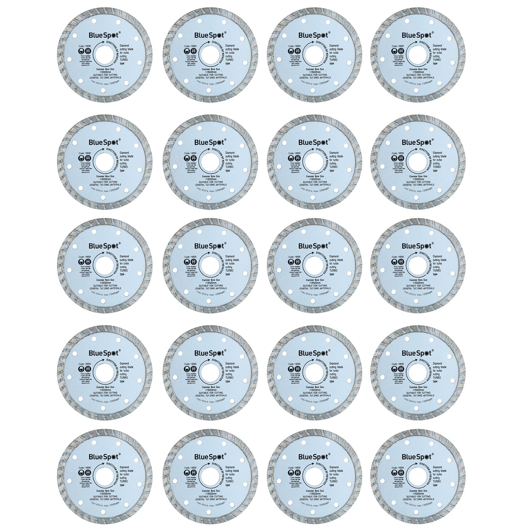 115mm 4.5” 1.2mm Turbo Diamond Ceramic Tile Cutting Disc for Angle Grinders