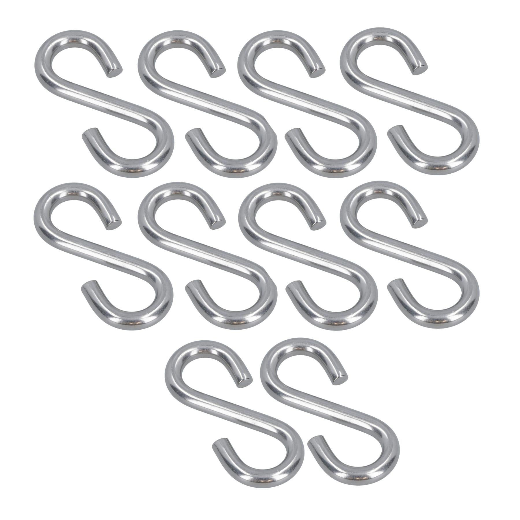 S Hook Hanging 8mm Stainless Steel Marine Grade Kitchen Pan Hanger Clothing