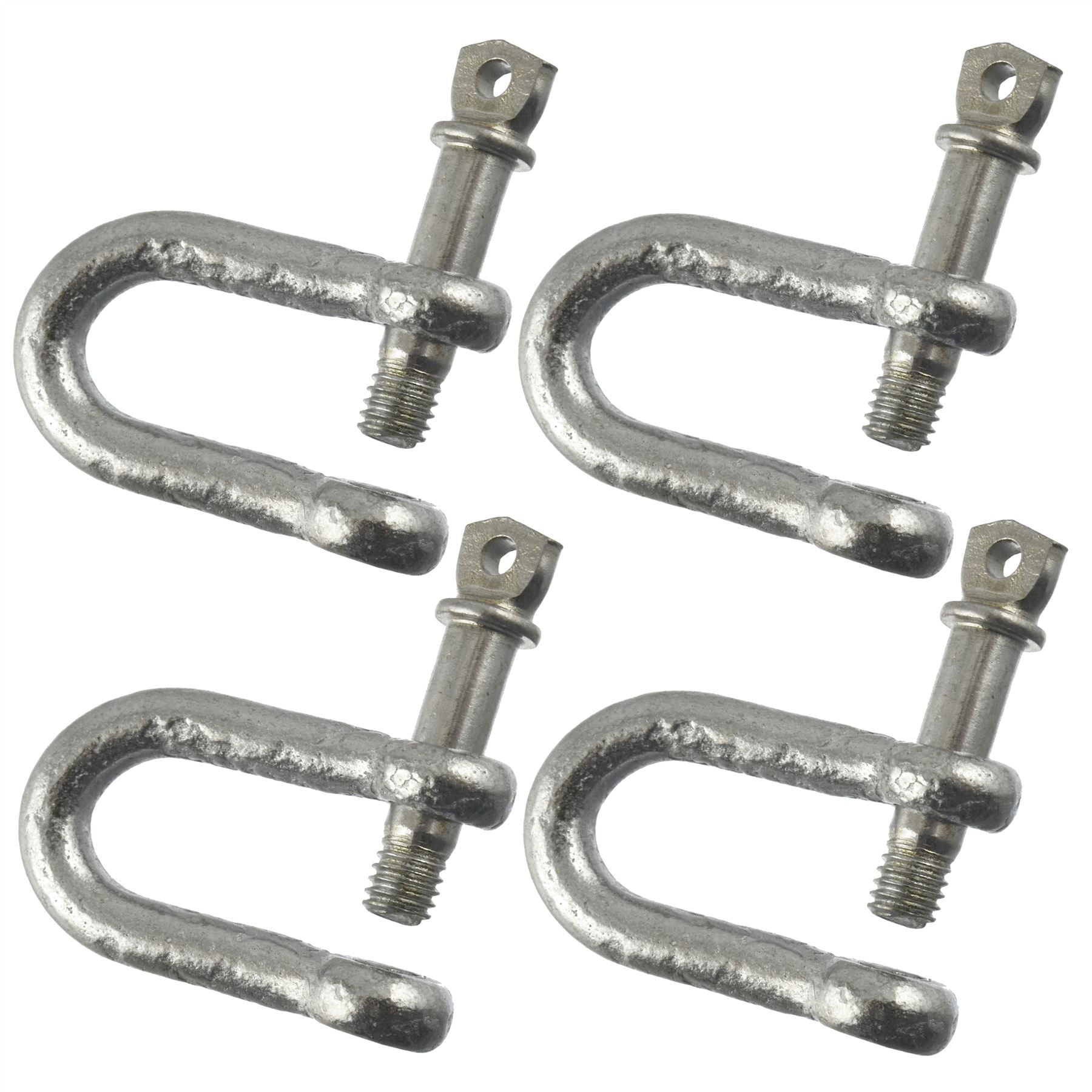 D Shackle Dee Link M6 - M12 Galvanised Steel Lifting Towing Rigging Pin Loop