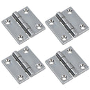 Polished Door Butt Hinge Stainless Steel 50mm x 50mm 316 Marine Cabin